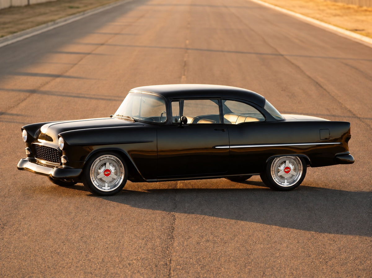 Bel Air, on the open road with 58 Hubcap Wheel wheels