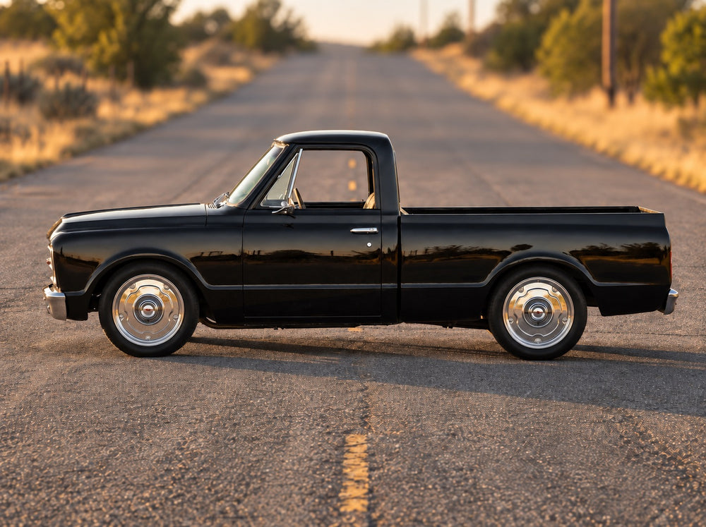 1967 C10, on the open road with C10 Hubcap Wheel wheels