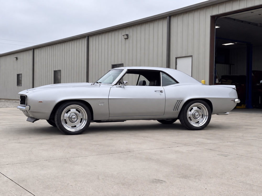 Camaro, outside the shop with Rally 17" wheels