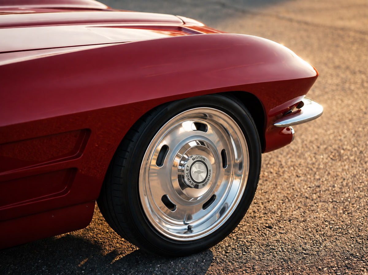 Corvette, wheel detail with Rally 17" wheels