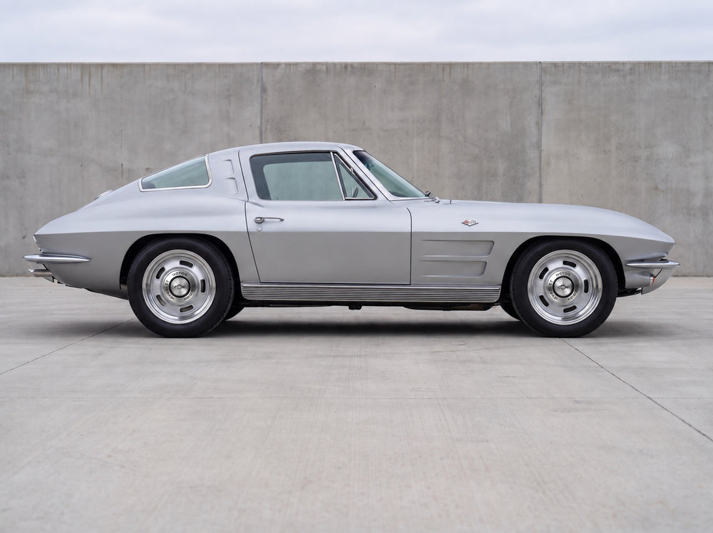 Corvette, outside the shop with Rally 17" wheels
