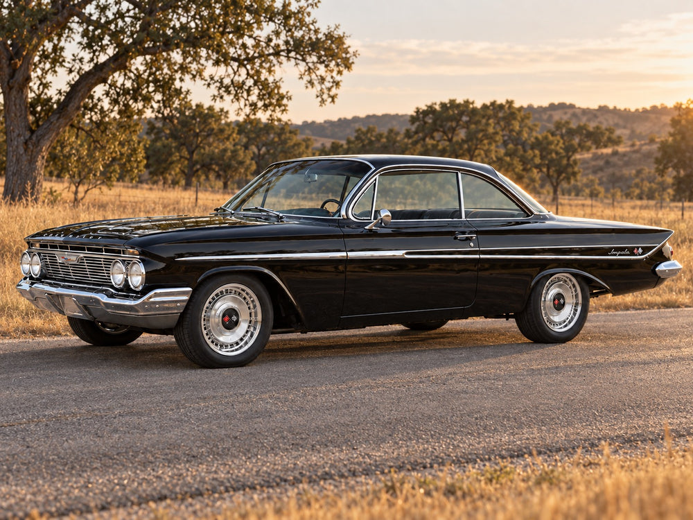 Impala, on the open road with 61 SS wheels
