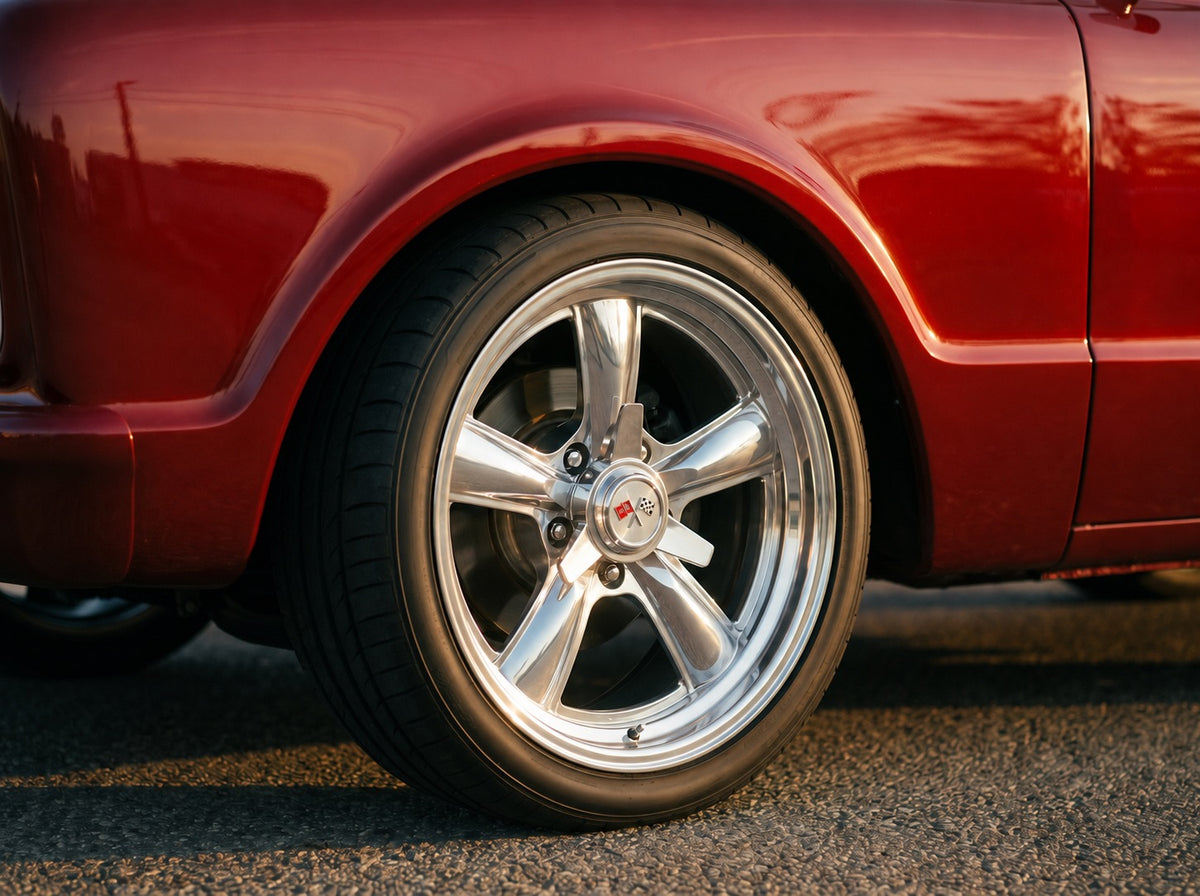 C10, wheel detail with Heritage 5 wheels