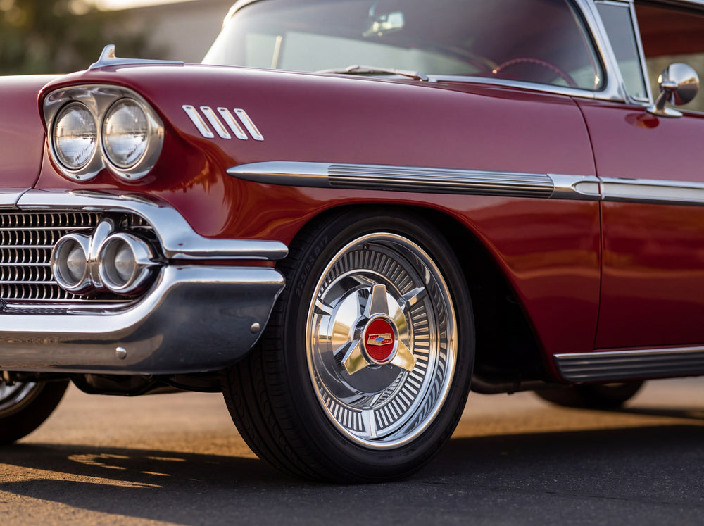 1958 Impala, wheel detail with 58 Hubcap Wheel wheels