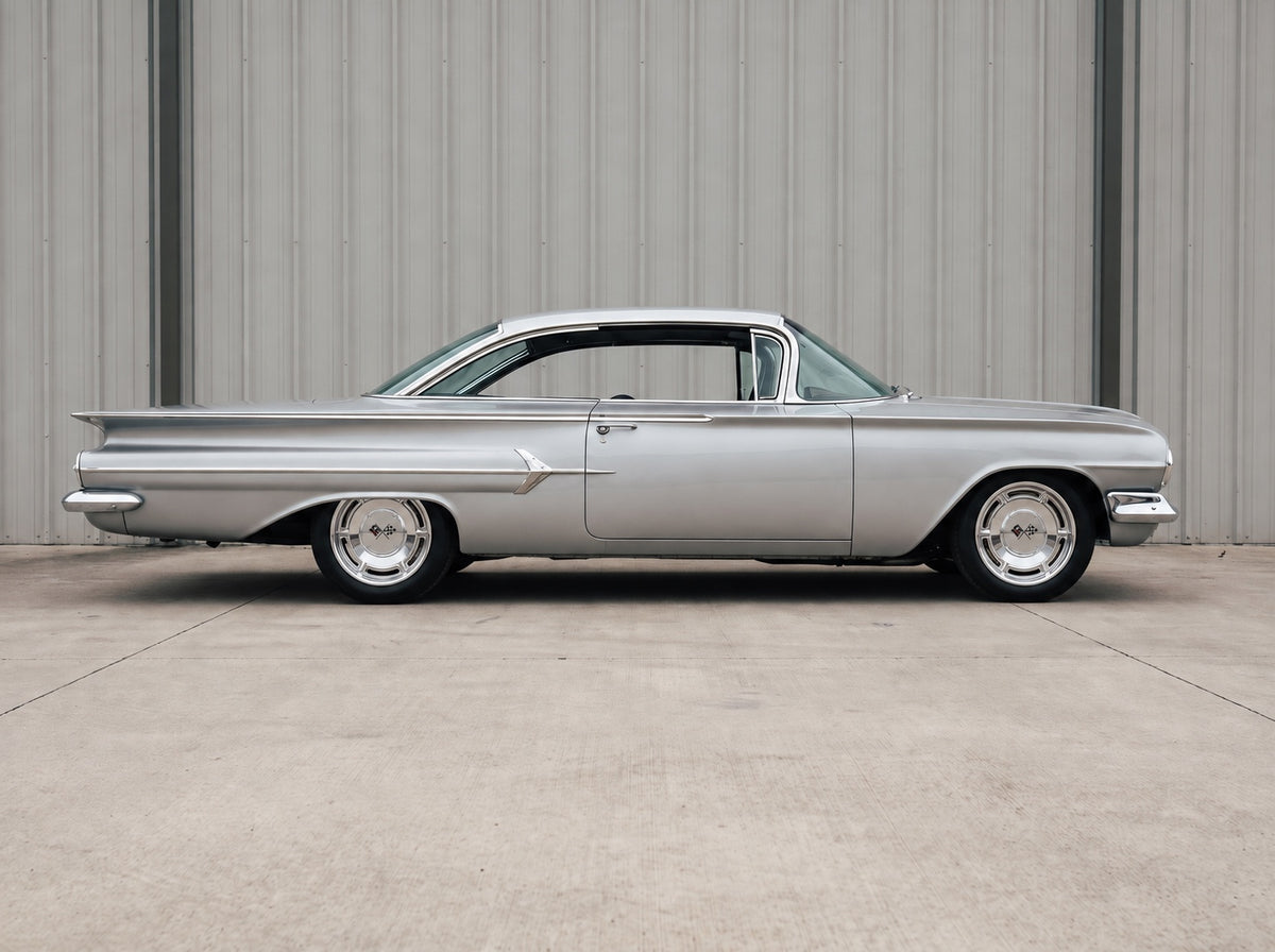 1960 Impala, outside the shop with 60 SS wheels