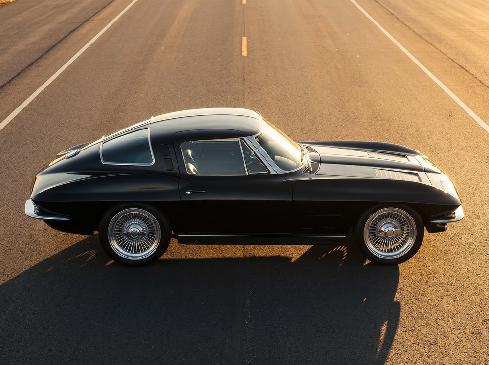 1963 Corvette Sting Ray, on the open road with 63 2-Bar KO wheels