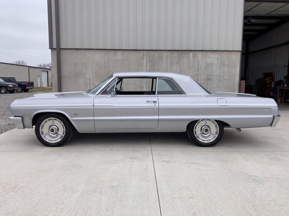 1964 Impala, outside the shop with 64 SS wheels