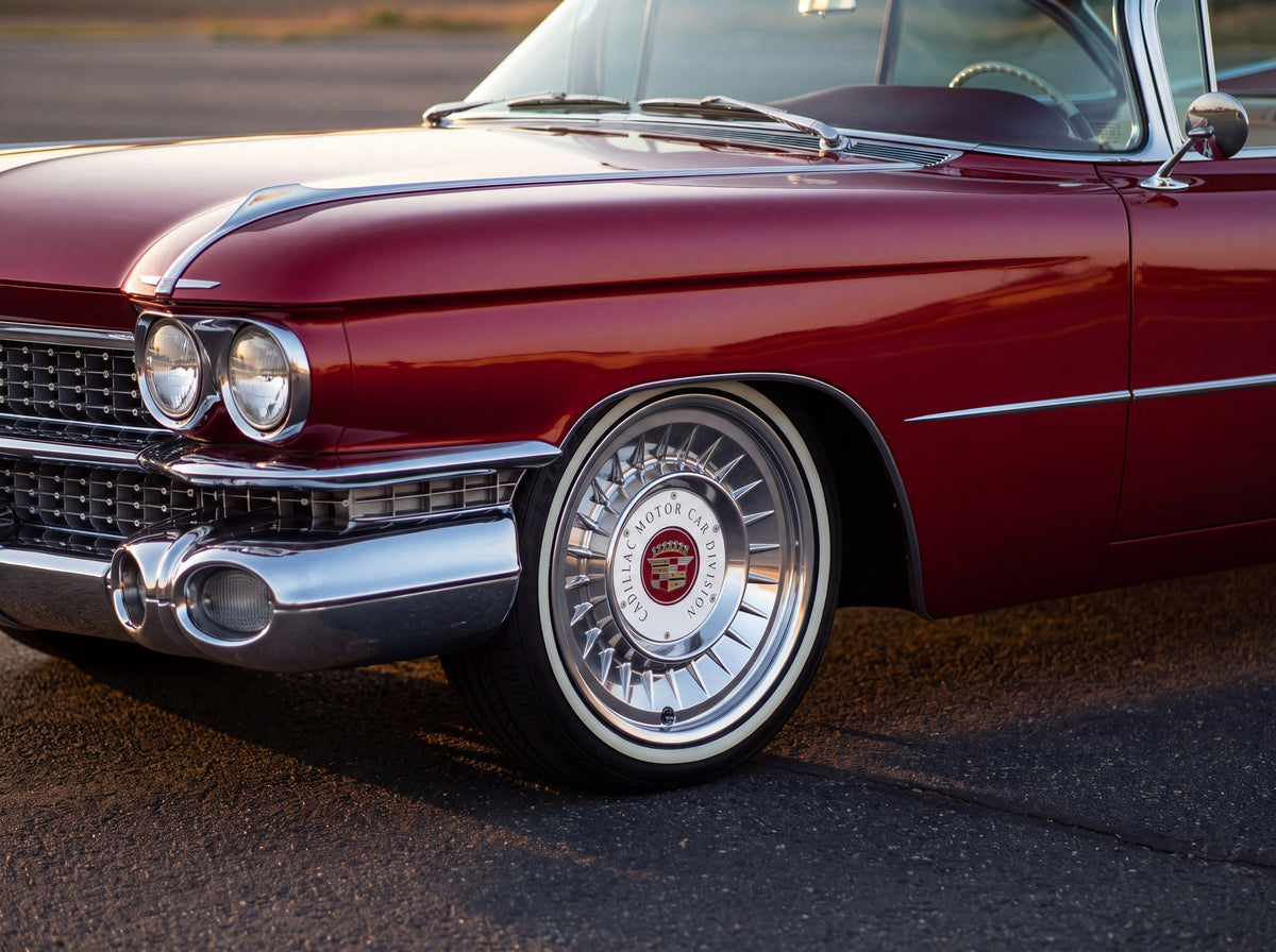 1959 Coupe de Ville, wheel detail with 59 Cadillac wheels
