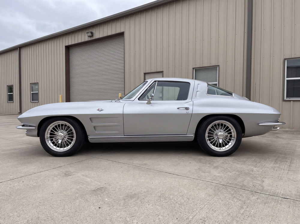 1964 Corvette Sting Ray, outside the shop with Stripper 17" wheels