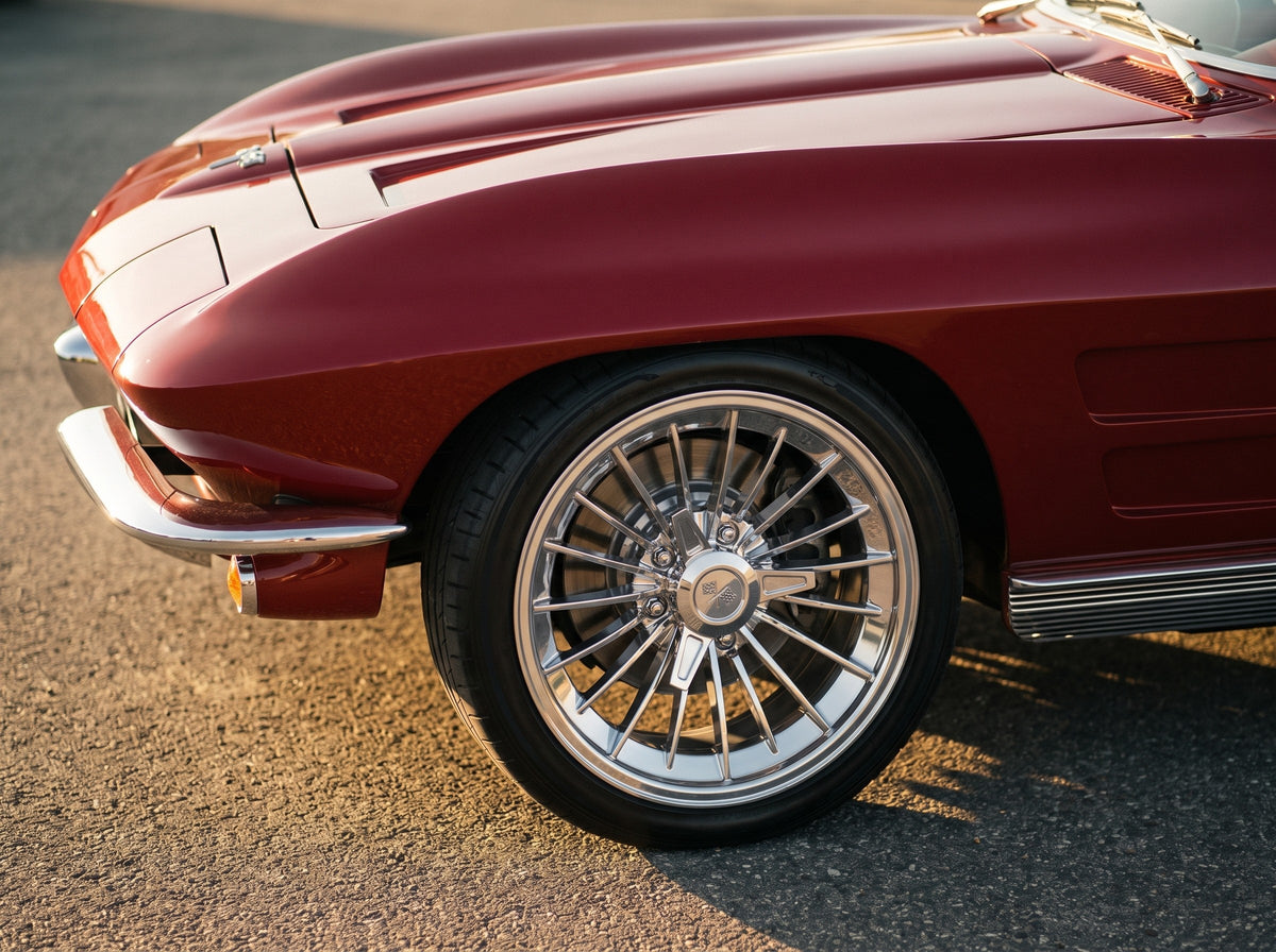 1964 Corvette Sting Ray, wheel detail with Stripper 17" wheels