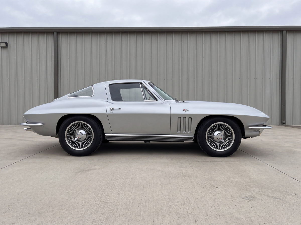 1966 Corvette Sting Ray, outside the shop with KO 17" wheels