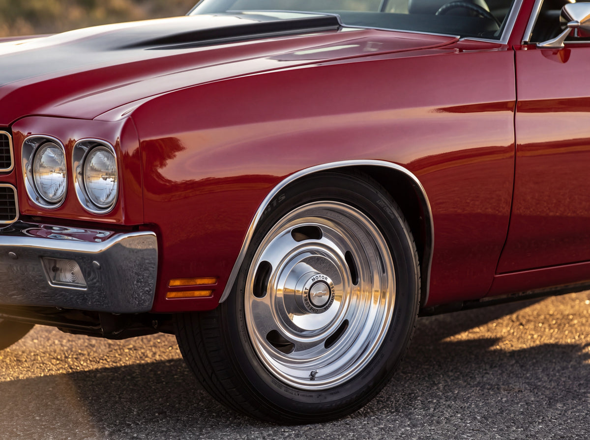 1970 Chevelle, wheel detail with Rally 17" wheels