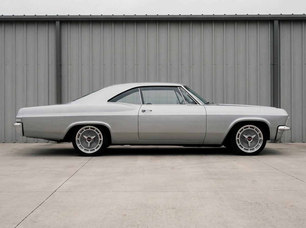 1965 Impala, outside the shop with 65/66 SS wheels