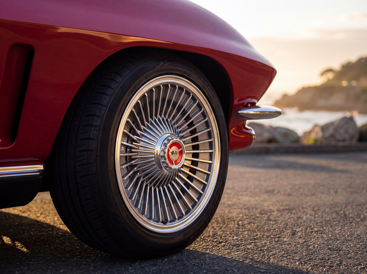 1965 Corvette Sting Ray, wheel detail with Starburst 17" wheels