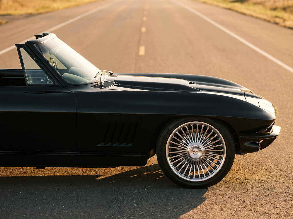 1967 Corvette Sting Ray, on the open road with Starburst II wheels
