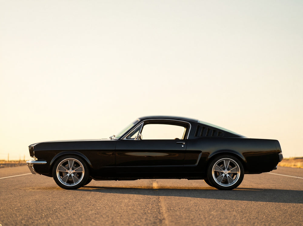 1966 Mustang, on the open road with S1 wheels