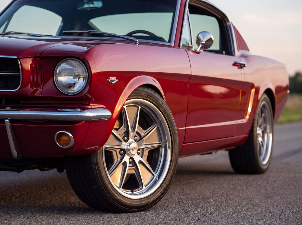 1966 Mustang, wheel detail with S1 wheels