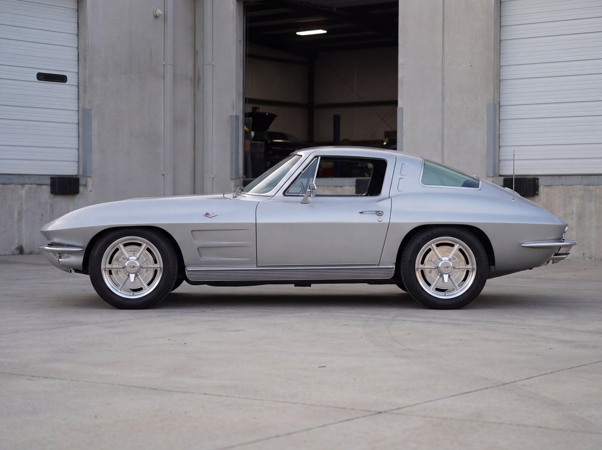 1963 Corvette Sting Ray, outside the shop with C2 63 - 17” wheels