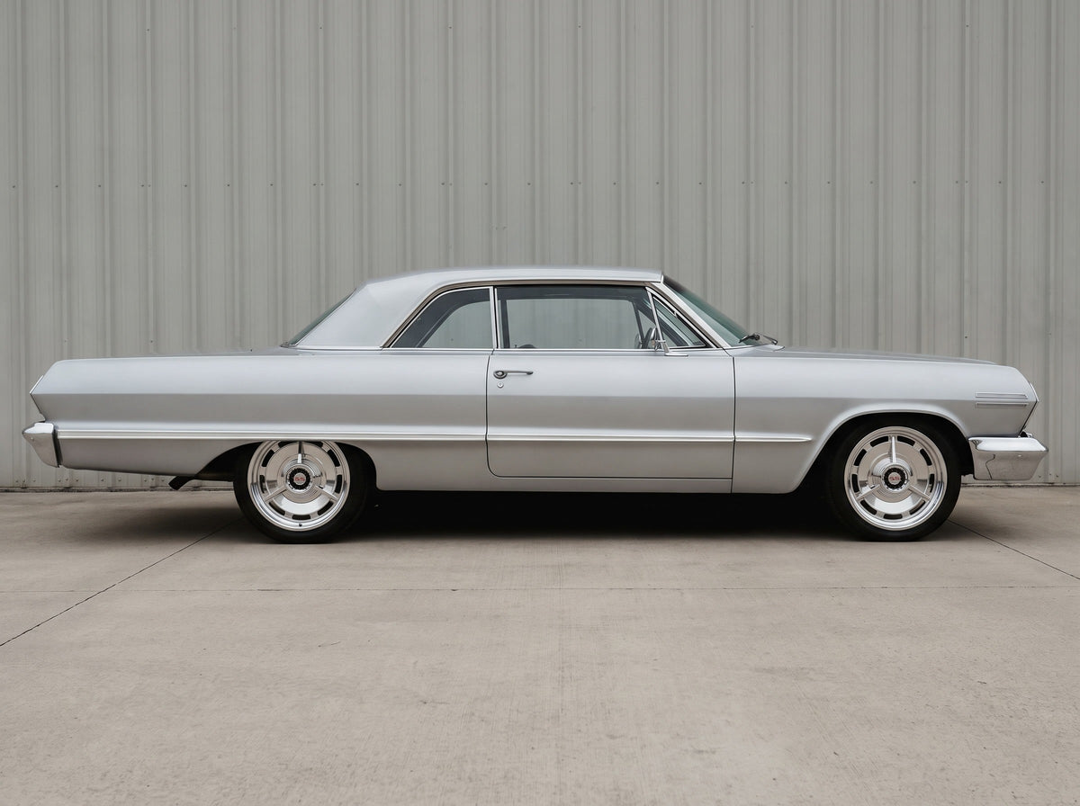 1963 Impala, outside the shop with 63 SS wheels