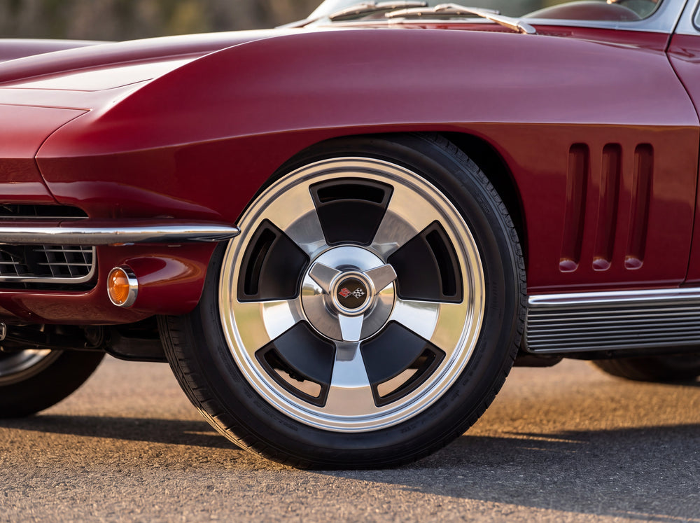 1966 Corvette Sting Ray, wheel detail with C2 66 - 17" wheels