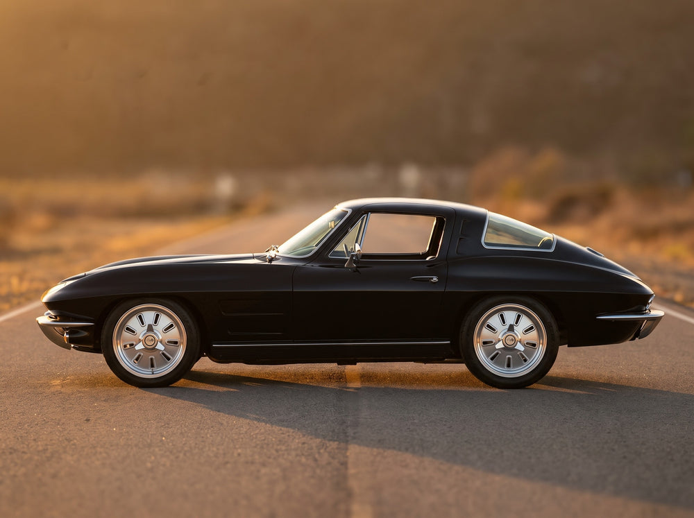 1964 Corvette Sting Ray, on the open road with C2 64 - 17" wheels